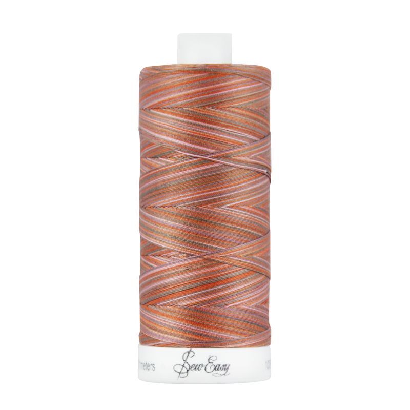 Sew Easy 50/3 Variegated Quilting Thread, #4250, 732m (800yd), 100% Premium Pima Cotton