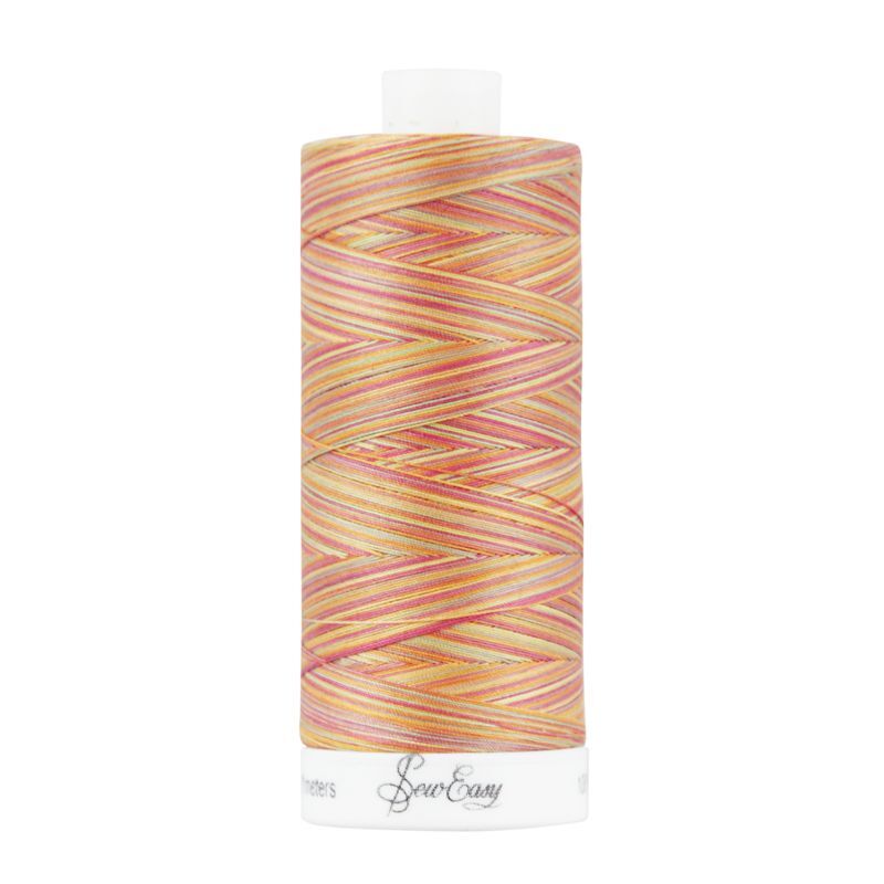Sew Easy 50/3 Variegated Quilting Thread, #4260, 732m (800yd), 100% Premium Pima Cotton
