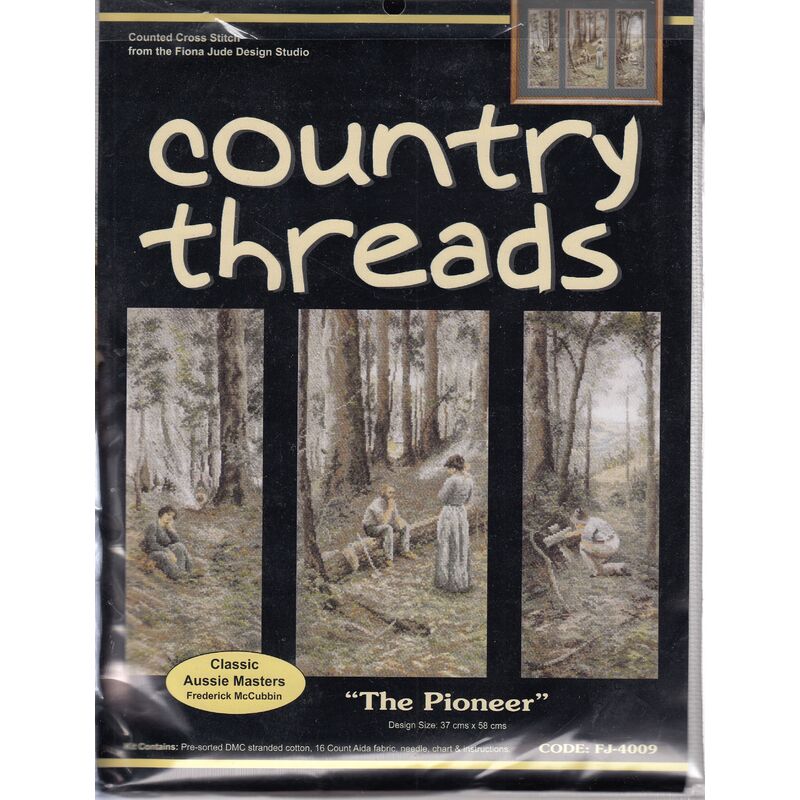 Country Threads THE PIONEER Cross Stitch Kit 37 x 58cm 16ct Aida, FJ-4009