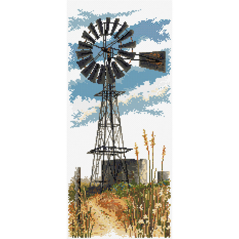 The Windmill Counted Cross Stitch Chart by Country Threads FJP-1008