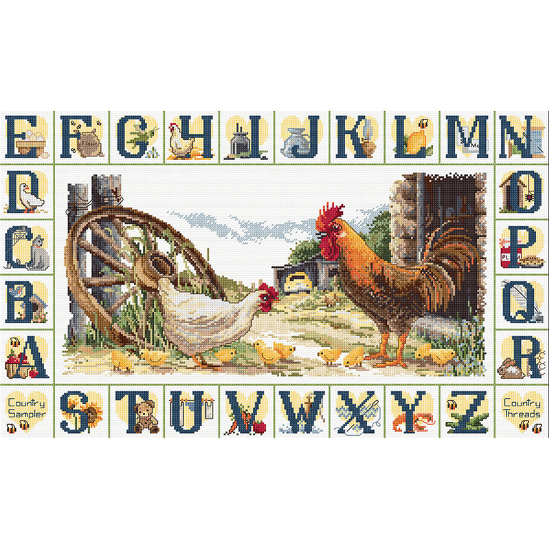 Country Sampler Counted Cross Stitch Chart by Country Threads FJP-1009 (FJ-1009)