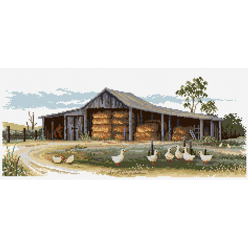 Hay Shed Counted Cross Stitch Chart by Country Threads FJP-1020 (FJ-1020)