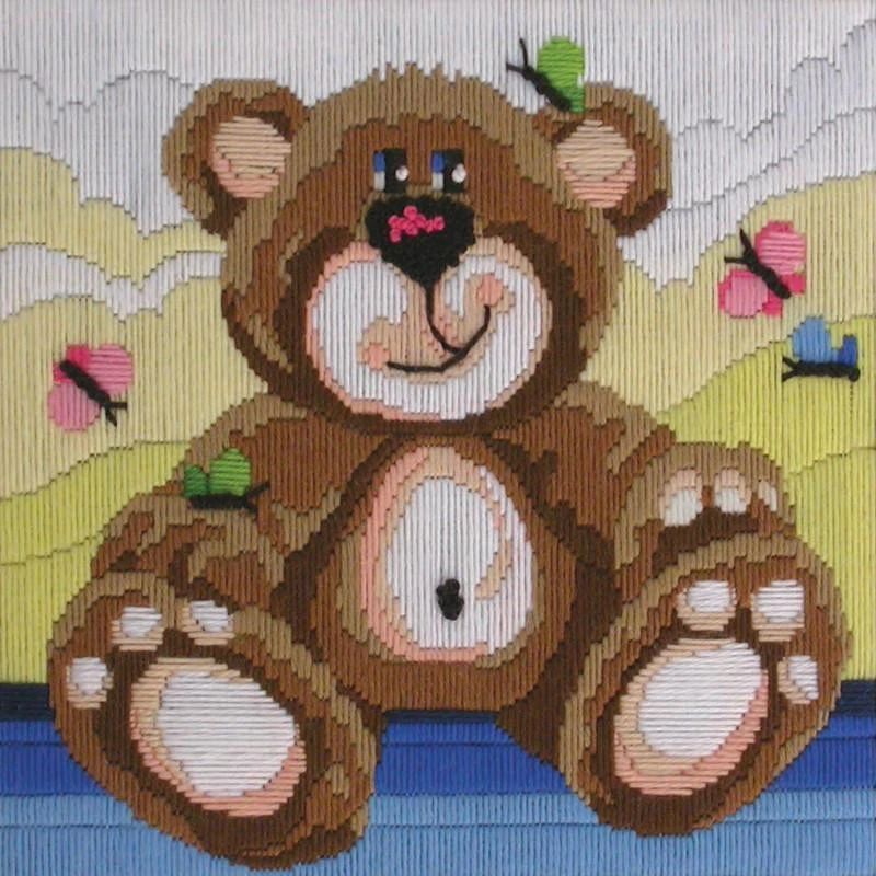 Country Threads NURSERY BEAR Longstitch Kit FLS-103, 30cm x 30cm