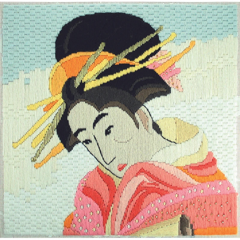 Country Threads JAPANESE COURTESAN Longstitch Kit FLS-5002 30cm x 30cm