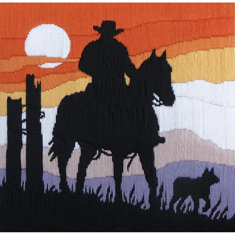Country Threads Longstitch Kit STOCKMAN AT DUSK FLS-5015 30x30cm