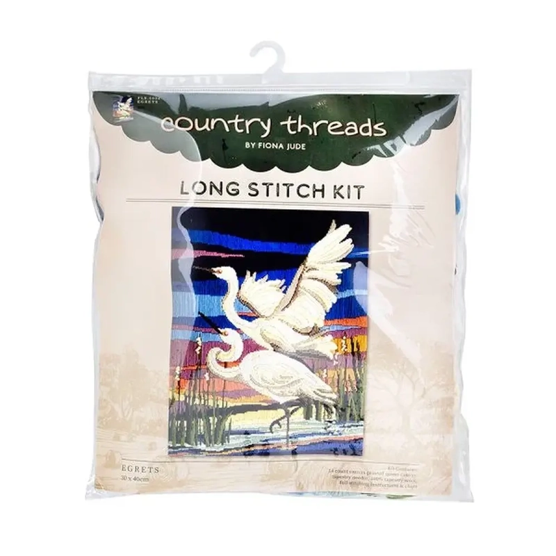 Country Threads EGRETS Long stitch Kit FLS-5034 30cm x 40cm