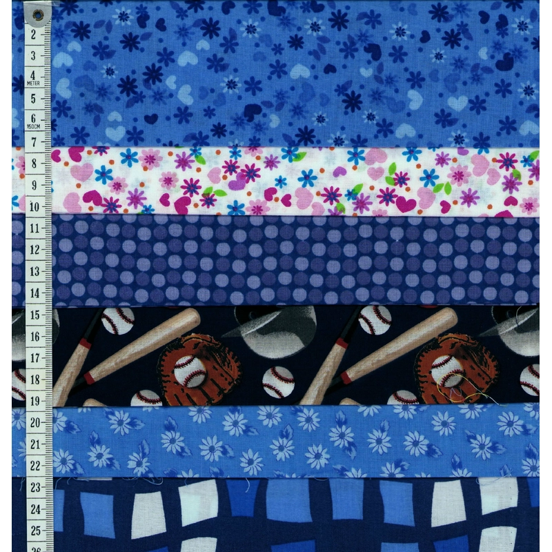 010 Mix Fat Quarter 6 Pack as Per Image