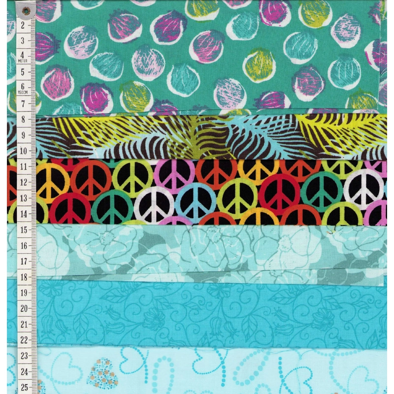 012 Mix Fat Quarter 6 Pack as Per Image
