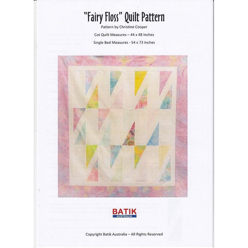 Batik Australia Quilt Pattern, FAIRY FLOSS, (Pattern / instructions only, no fabric)