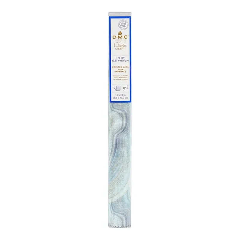 DMC 14 Count (5.5pts/cm) BLUE AGATE Aida Cloth 15" x 18" (38.1cm x 45.7cm)