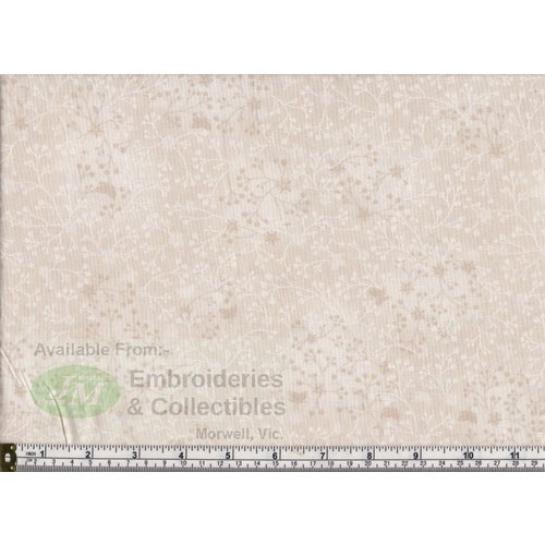 Flutter Tone on Tone Cotton Blender Fabric, CREAM, 110cm wide 75cm REMNANT