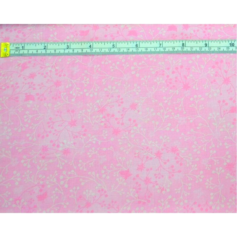 Flutter Tone on Tone Cotton Blender Fabric, FAIRY FLOSS PINK 110cm wide per 50cm
