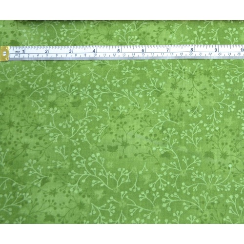FLUTTER TONE ON TONE COTTON FABRIC, MINT BASIL, 110cm wide x 50cm