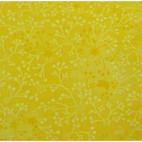 Flutter Tone on Tone Cotton Blender Fabric, VIBRANT YELLOW, 110cm Wide x 50cm