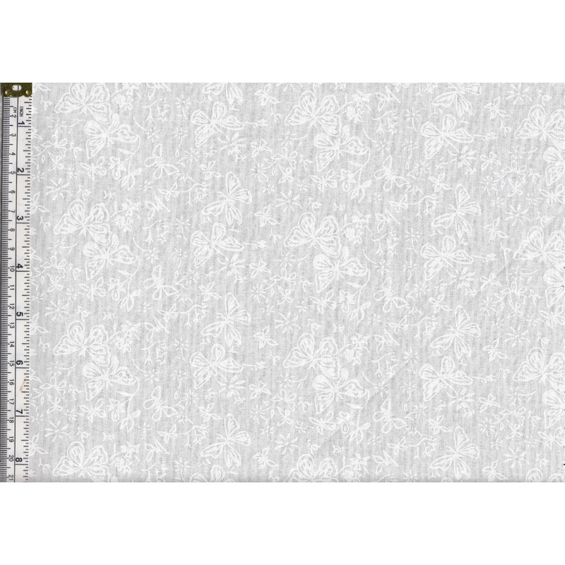White & Natural Quilt Backing Fabric 280cm Wide Per METRE, Butterfly Natural