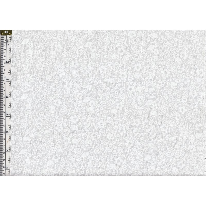 100cm++ REMNANT White & Natural Quilt Backing Fabric 280cm Wide, Garden Daisies White