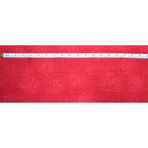 Gumnut 100% Cotton Fabric, WARATAH RED, 110cm Wide, 82cm REMNANT