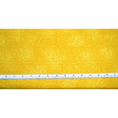 Gumnut Cotton Fabric, YELLOW OCHER, 110cm Wide Per Metre