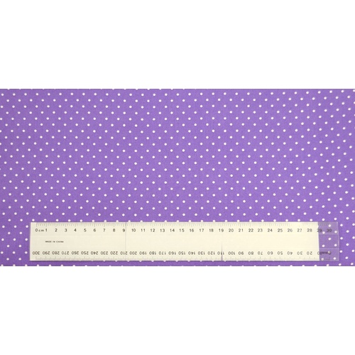 Cotton Fabric Per Metre, 110cm Wide, Small Pin Spot Purple GL6918.10
