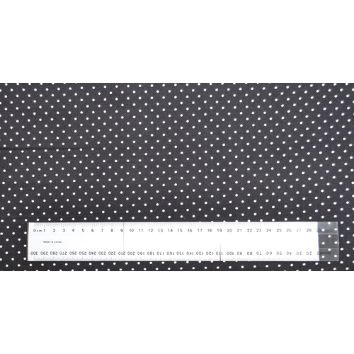 Cotton Fabric Per Metre, 110cm Wide, Small Pin Spot Black GL6918.15