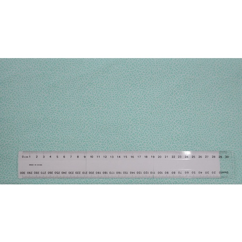 100% Cotton Fabric, Pattern #GL6940.18, MINT, 110cm Wide, 60cm Remnant