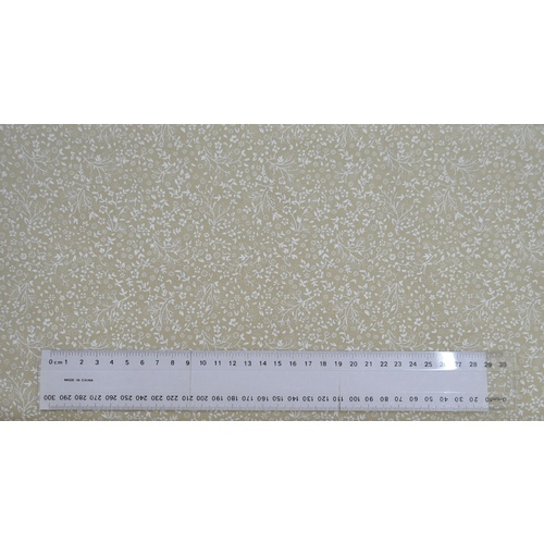 Cotton Fabric #GL6940.21, 110cm Wide Per Metre, I Love Flowers, Flowers TEA DYE