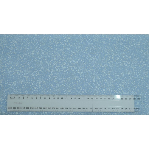Cotton Fabric #GL6940.24, Per Metre, 110cm Wide, I Love Flowers Flowers BLUE