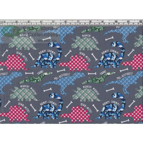 Dino-Mite Multi Grey, 137cm Wide Per Metre