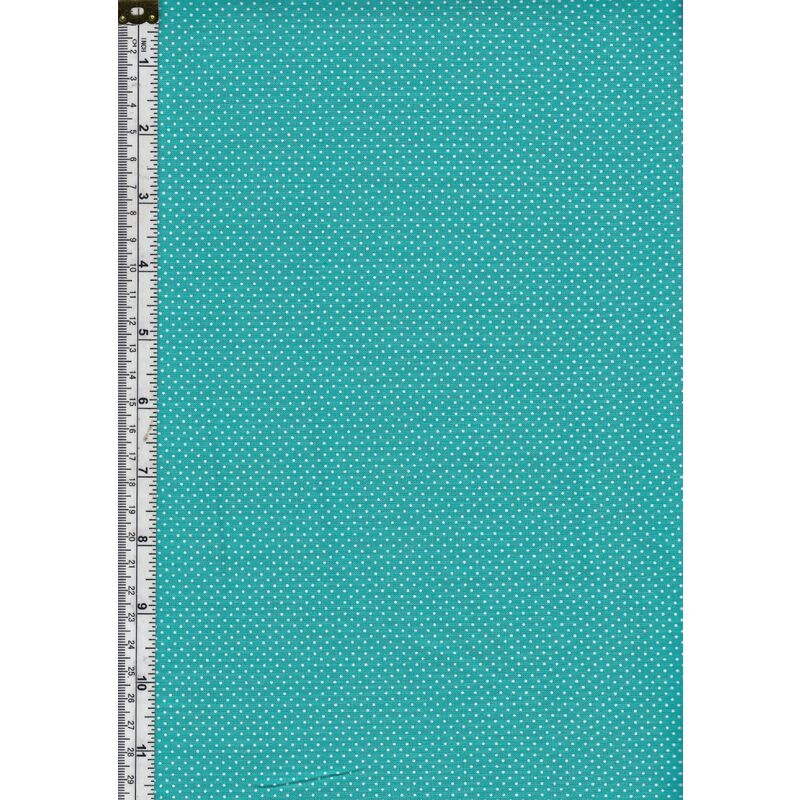 Sew Easy Cotton Fabric, Micro Dots AQUA, 110cm Wide