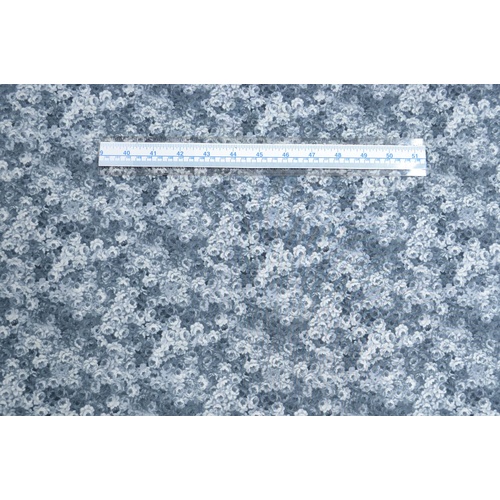 Mika Soft Floral Blue Grey Cotton fabric, 110cm Wide "Made in Japan"