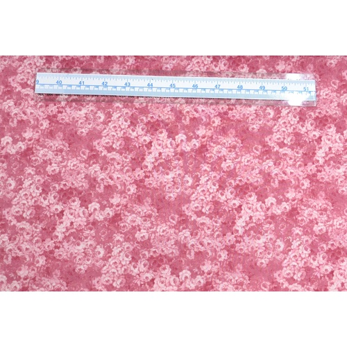 Mika Soft Floral Dusty Rose Cotton Fabric, 110cm Wide "Made in Japan"