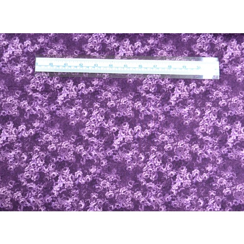 Mika Soft Floral Dusty Plum Cotton Fabric, 110cm Wide "Made in Japan"