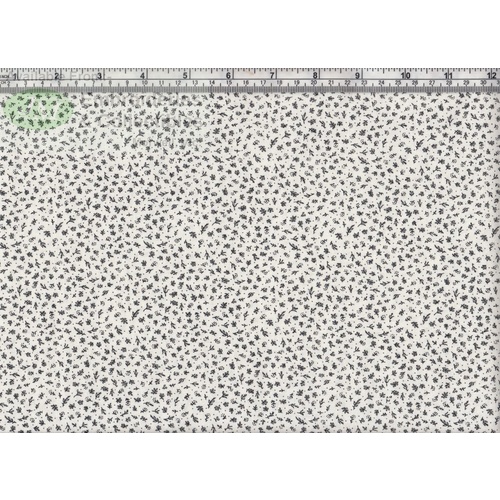 Black Sprigs on Off White, 112cm Wide per Metre