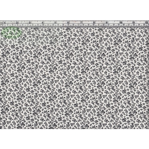 Black on White #9345.01, 110cm Wide per Metre
