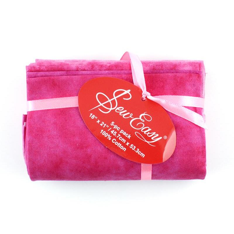 Pinks Fat Quarter Pack Tone on Tone By Sew Easy, 5 Fat Quarters Per Pack