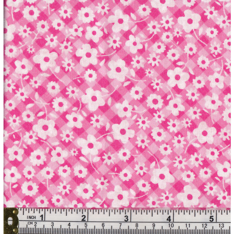 Cottage Pin Series Fat Quarter, 50 x 52cm, Quilt Fabric, 100% Cotton, Pink