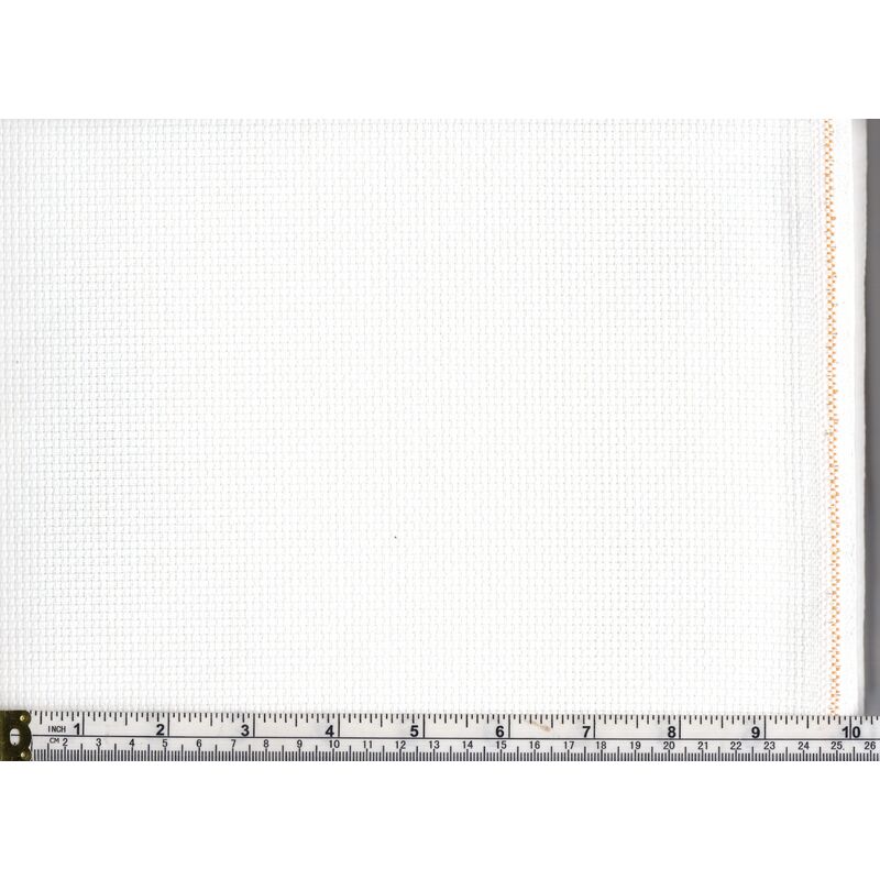 Zweigart 11 Count Aida Cloth White 110cm Wide Per 50cm