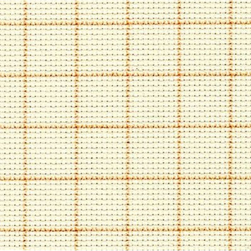 Zweigart 3459/2199, 14 Count Cream AIDA GRID Cloth 110cm Wide Per 50cm