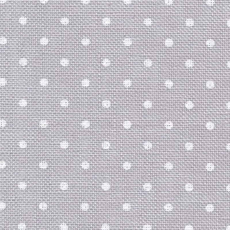 Belfast 32 Count WHITE DOTS GREY, 140cm Wide Evenweave Linen, Zweigart 3609.7349
