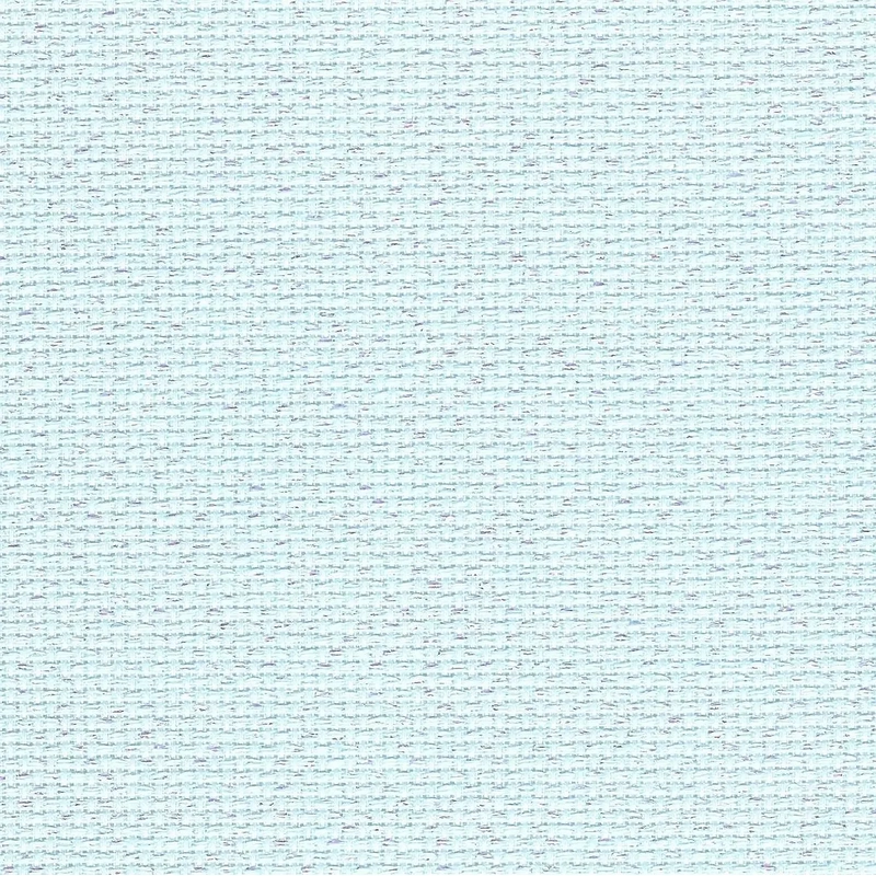 Zweigart Aida Cloth 14 Count OPALESCENT BLIZZARD BLUE, 110cm Wide, Per Metre
