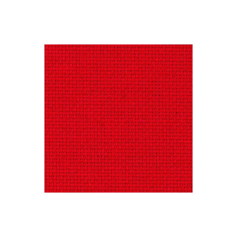 Aida Cloth 14 Count CHRISTMAS RED, 110cm Wide, 3706.954 ($52.00 Per Metre)