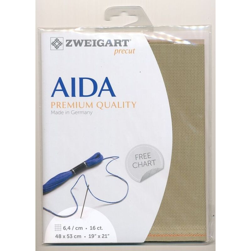 Zweigart 16Ct/6.4St Aida 3251.300 DIRTY AIDA Precut 48x53cm Cotton