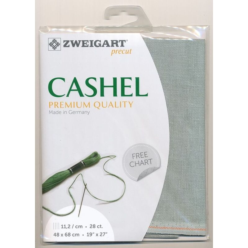 Zweigart Cashel 3281.718 CONFEDERATE GREY 28Ct/11.2St Precut 48x68cm Linen