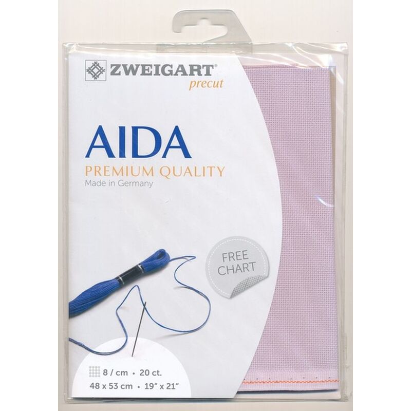Zweigart Aida Extra Fine 3326, 20Ct/8St 48x53cm Cotton Petit Point Purple
