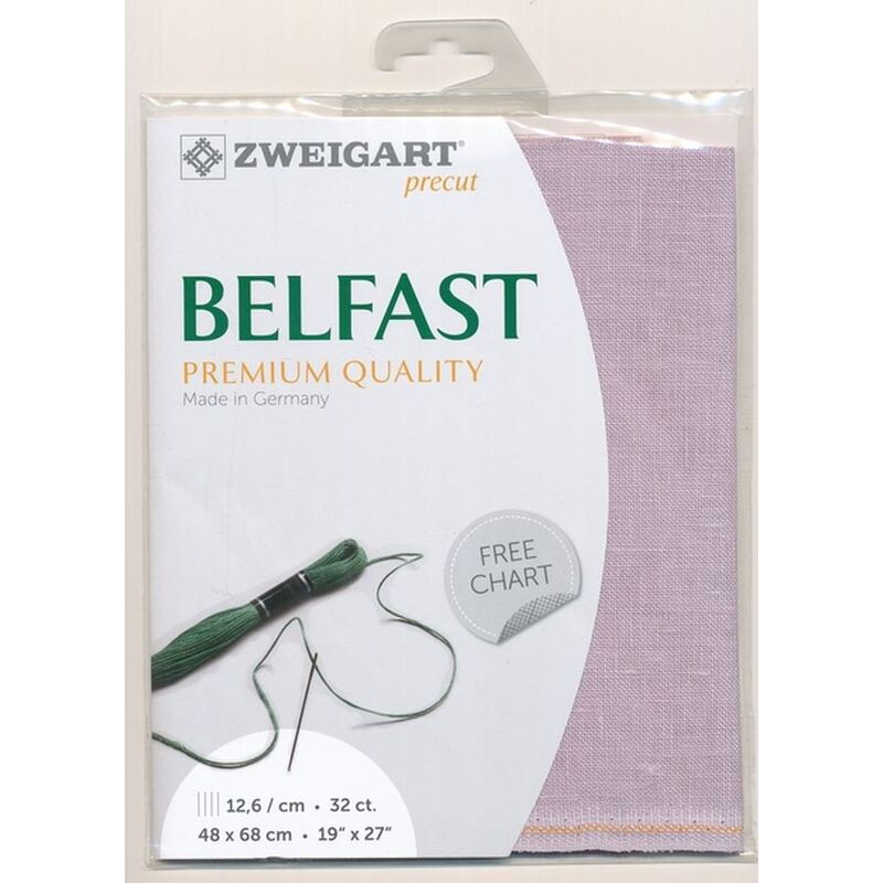 Zweigart Precut Belfast 3609, 32Ct/12.6St 48x68cm Linen Purple