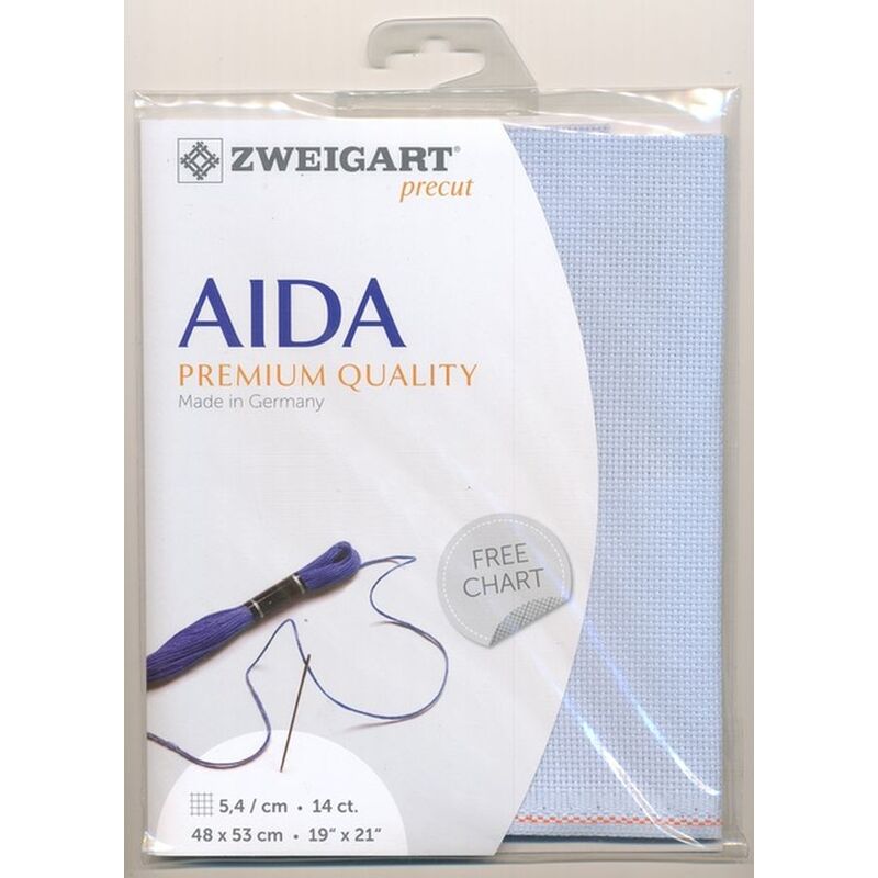 Zweigart Precut Aida 3706.5130, 14Ct/5.4St 48x53cm Cotton Little Boy Blue