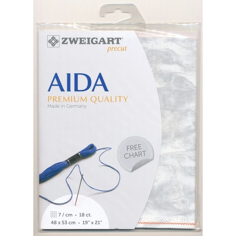 Zweigart Precut Aida Fine 3793, 18Ct/7St 48x53cm Cotton Vintage Vintage Stormy Clouds