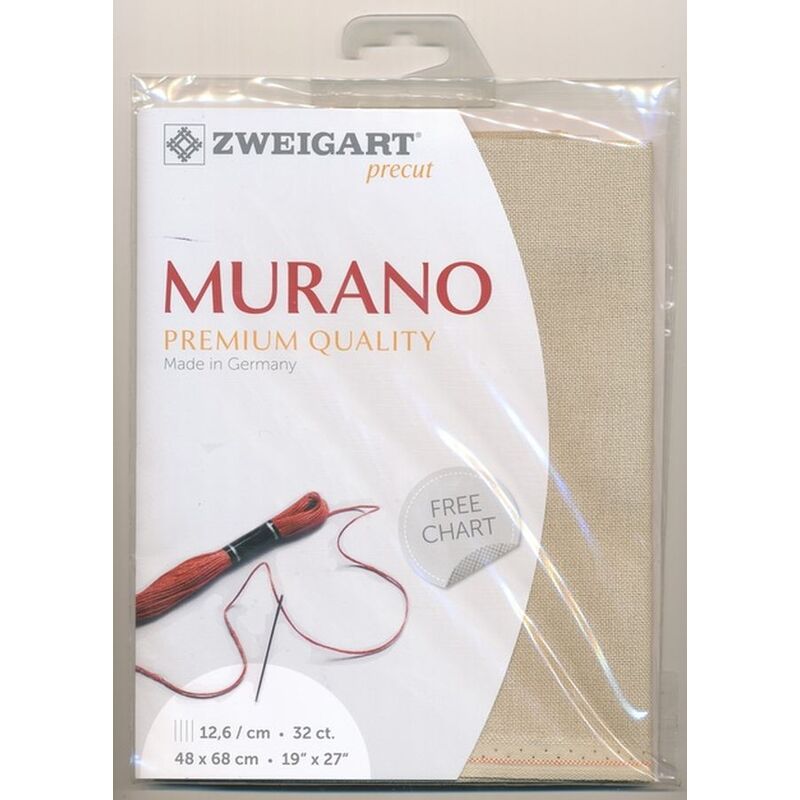 Zweigart Precut Murano Evenweave #3984.770 Platinum, 32Ct/12.6St 48x68cm