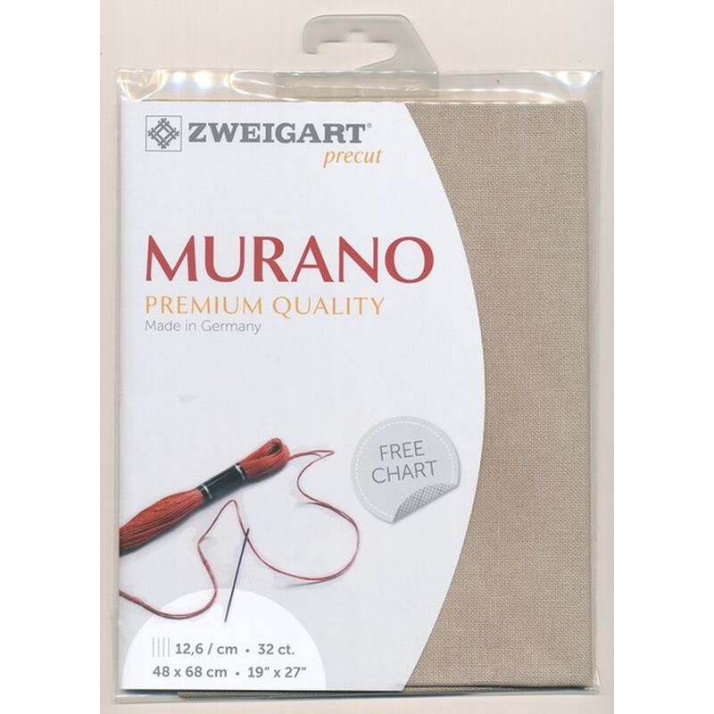 Zweigart Precut Murano Evenweave #3984.779 32Ct/12.6St 48x68cm Light Taupe
