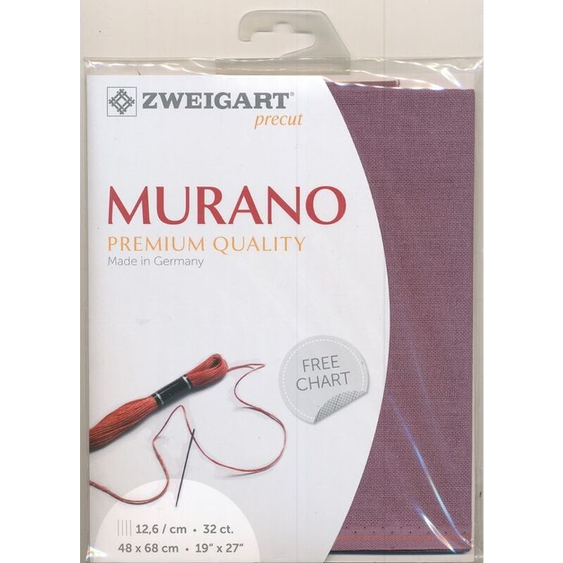 Zweigart Precut Murano Evenweave 32Ct/12.6St 48x68cm Plum